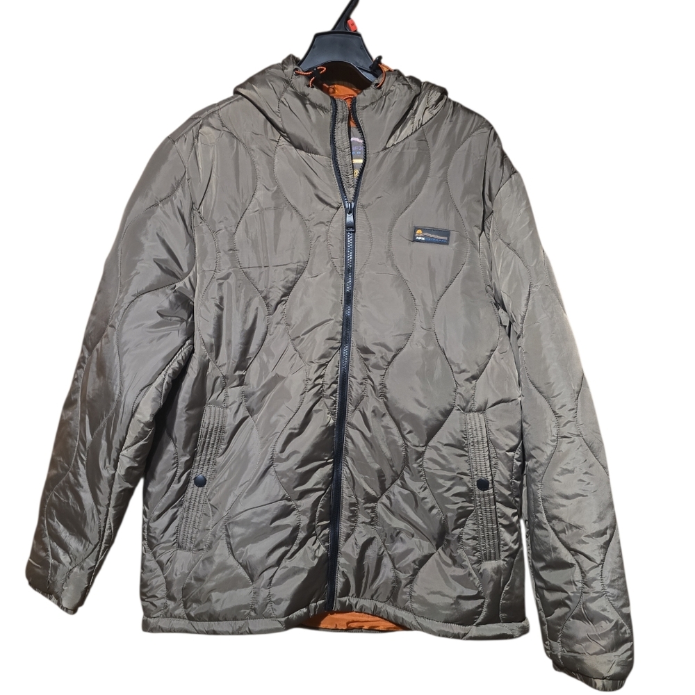 HFX Outdoors Onion Quilt Water Resistant Green Jacket Size Large NWT